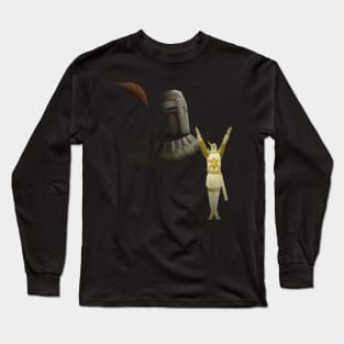 Praise the Sun,  80s Glamour Shot of Knight Solaire of Astora Long Sleeve T-Shirt